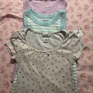 Floral Summer Shirt Trio- Old Navy, Just Polly, American Eagle S